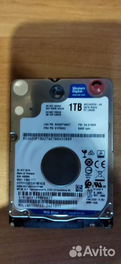 Жесткий диск Western Digital WD Blue 1 TB WD10spzx