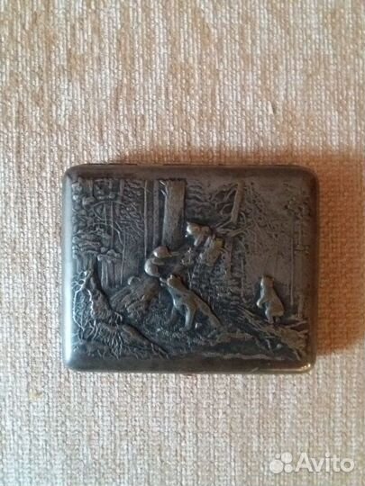 Портсигар СССР мишки в лесу