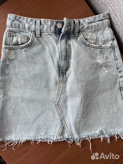 Джинсовая юбка Zara xs