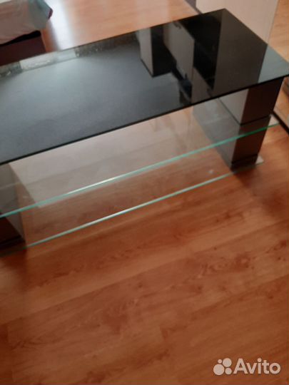 Стеклянная тумба стол под тв