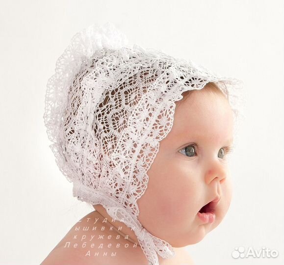 Чепчик кружевной нарядный