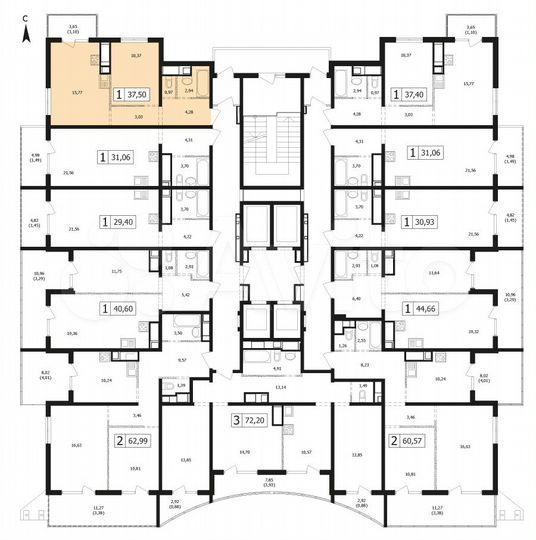 1-к. квартира, 37,5 м², 17/24 эт.