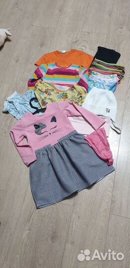 Большой пакет вещей на девочку и пакет обуви