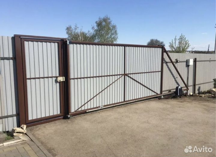 Откатные ворота. Изготовление и монтаж