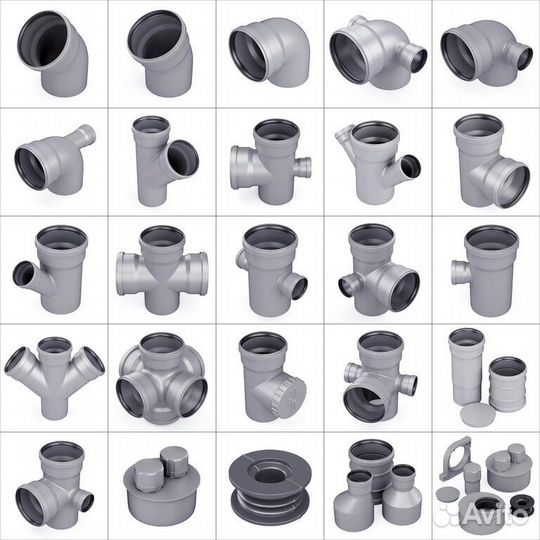 Трубы и фитинги для канализации