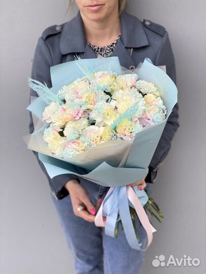 Живые цветы букеты диантусы