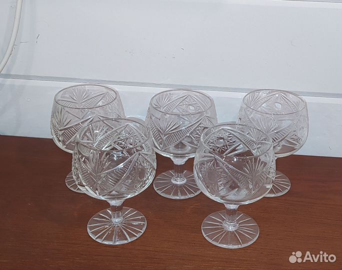 Бокалы хрусталь 5шт