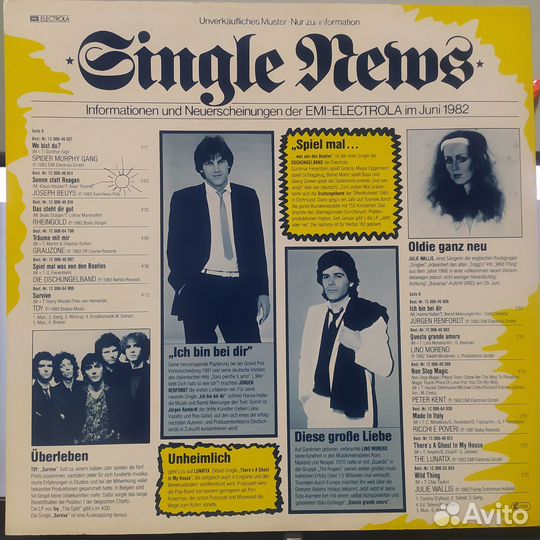 Редкая пластинка Various – Single News 4'82