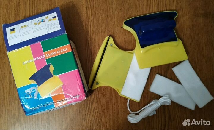 Магнитная щётка для мытья окон. Новая