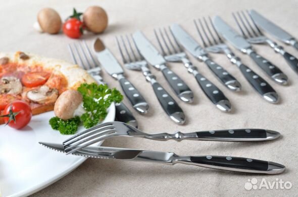 Набор вилок и ножей для стейка и мяса Grawe винтаж