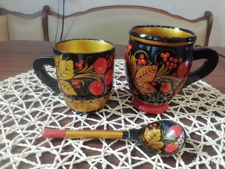 Набор посуды хохлома