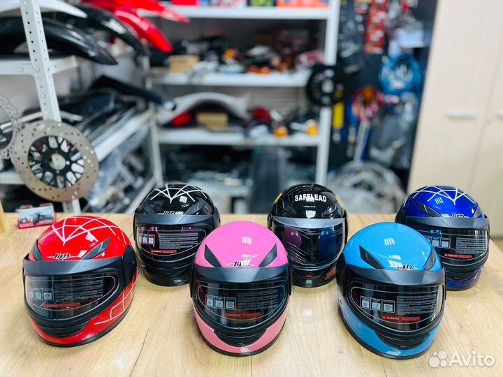 Детский мото шлем