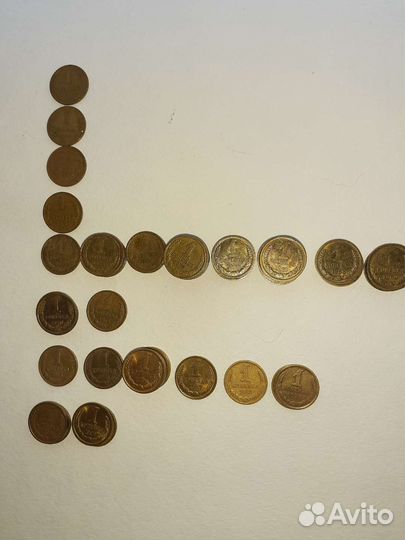 Монеты 1 копейка СССР с 1937 г