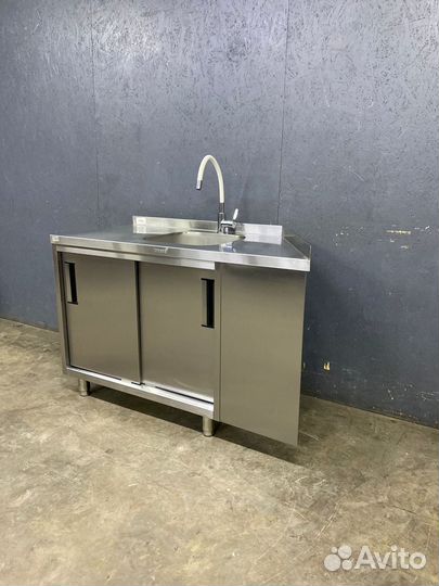 Стол купе с мойкой угловой 130х60