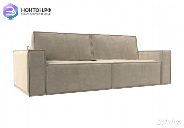 Диван еврокнижка Куба микровельвет бежевый