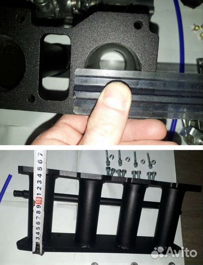 Коллектор дудки для 4 дроссельного впуска ваз 16кл