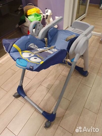 Стул для кормления Chicco Polly 2 Start Акула