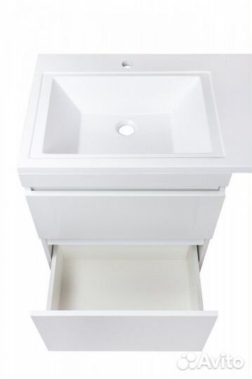 Тумба эмаль с раковиной 100 под стиральную машину