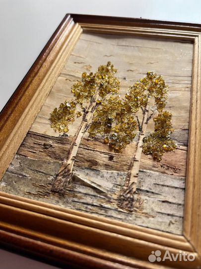 Картина из бересты Березы