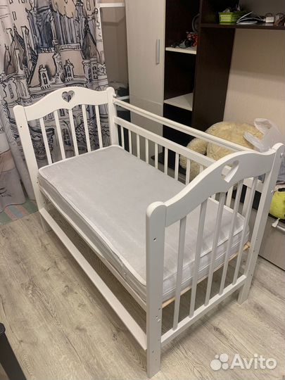Детская кровать с матрасом бу