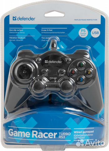 Геймпад Defender Game Racer turbo RS3 64251