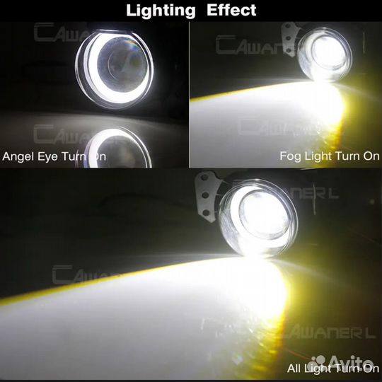 LED птф бмв Е60 Е61 Е63 Е90 Е46 angel eyes