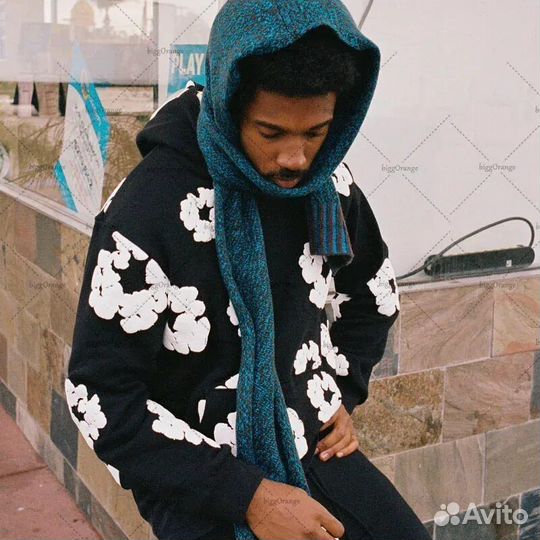 Худи Denim Tears чёрного цвета