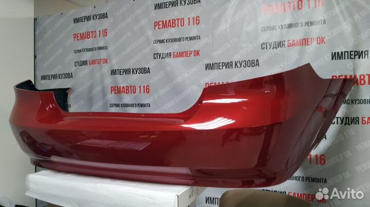 Бампер задний Лачети седан красный