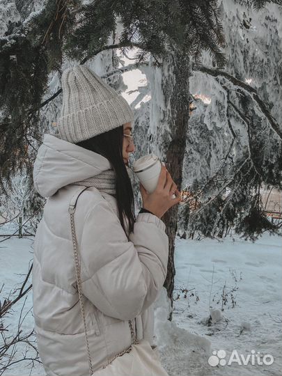 Комплект шапка и снуд женский