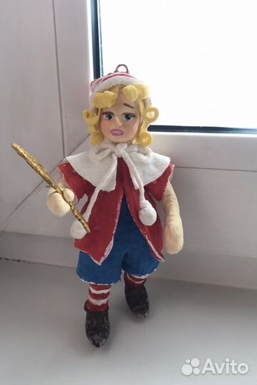 Ватная, елочная игрушка, ручной работы