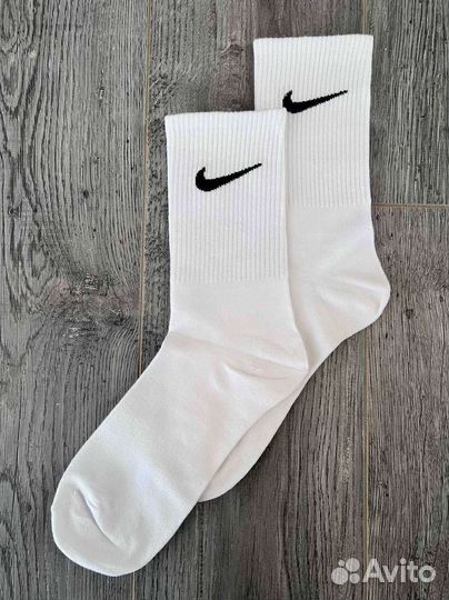 Носки nike высокие белые