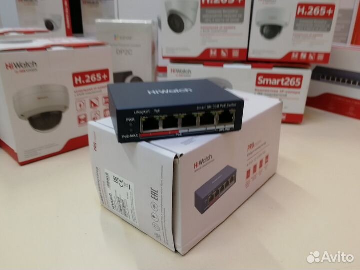 PRO коммутатор 4-кан SWT-1105P HiWatch 1-4 порта