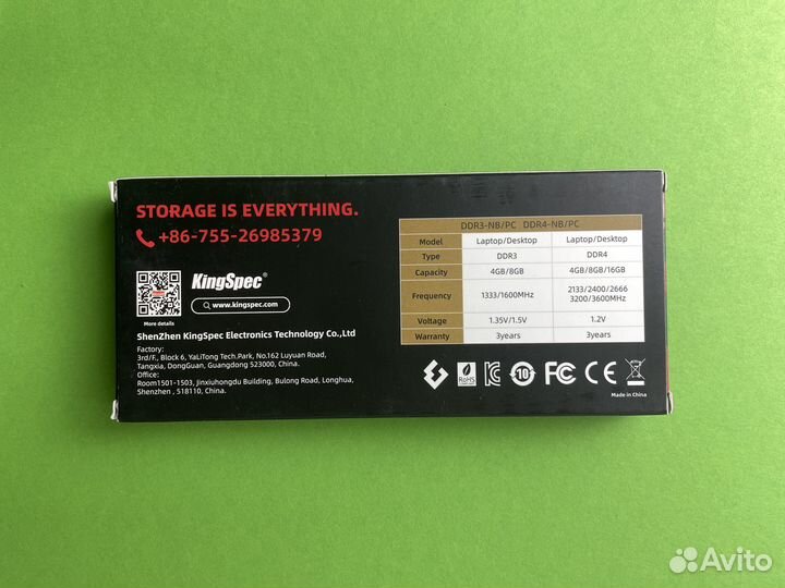 DDR4 8GB 3200MHz 1.35V dimm Новая с Гарантией