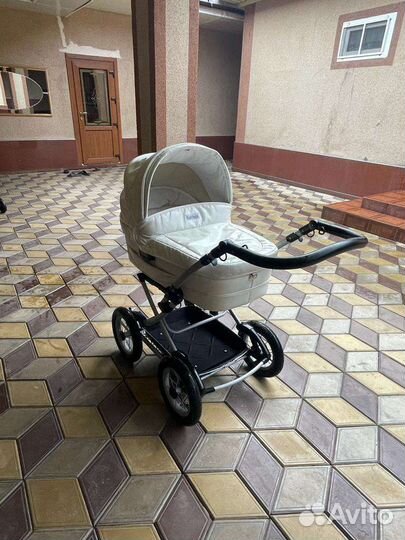 Коляска люлька peg perego кожа