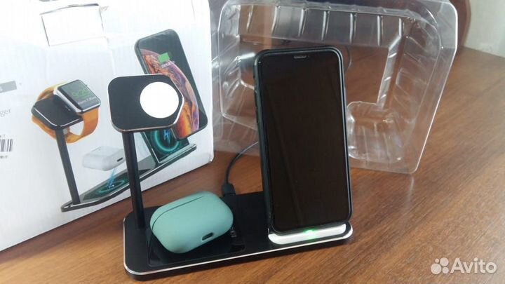 Беспроводная зарядная станция 3 in 1, Док станция