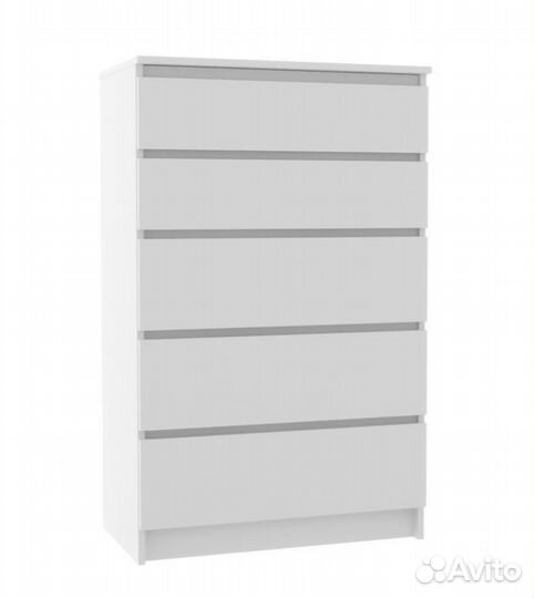 Комод пять ящиков белый
