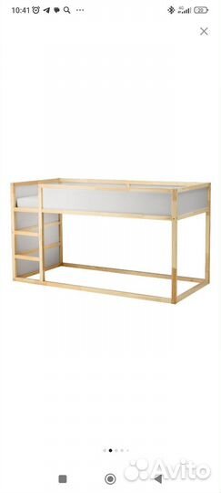 Кровать перевёртыш Икея (Кюра) + домик + матрас