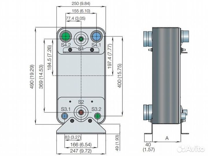 Паяные теплообменники Alfa Laval AC 250