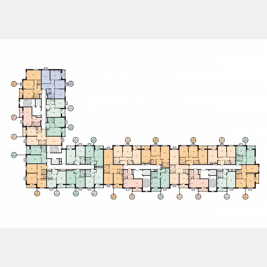 2-к. квартира, 60,9 м², 7/9 эт.