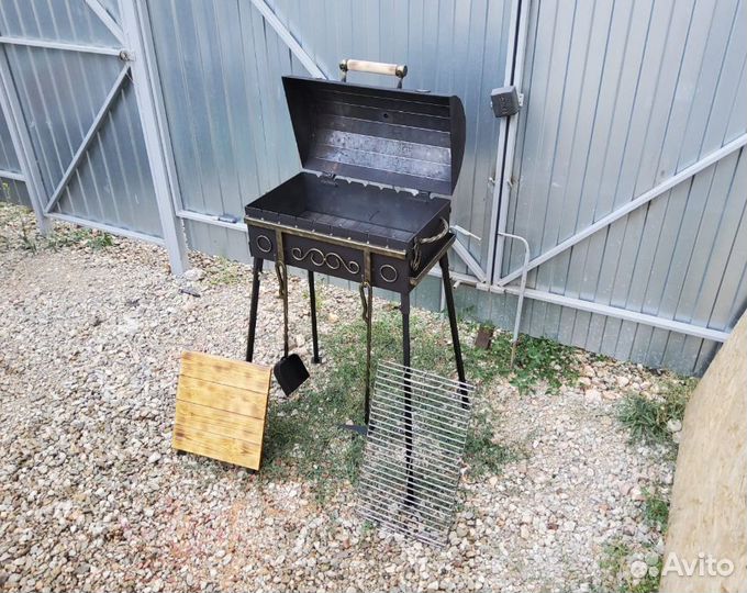 Мангал-барбекю двойное дно 3 мм сталь