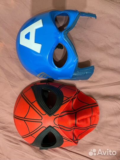 Маска человека паука и капитана Америка