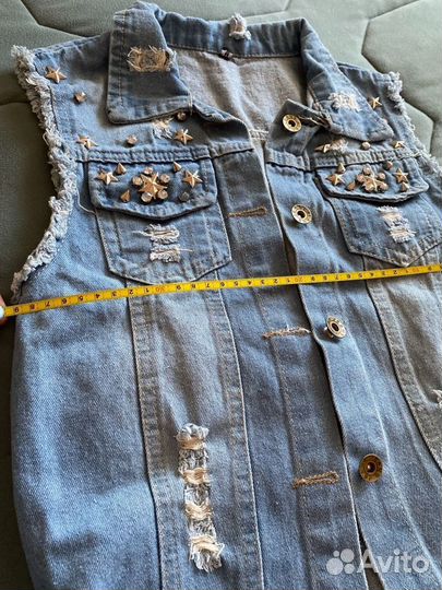 Джинсовая жилетка для девочки