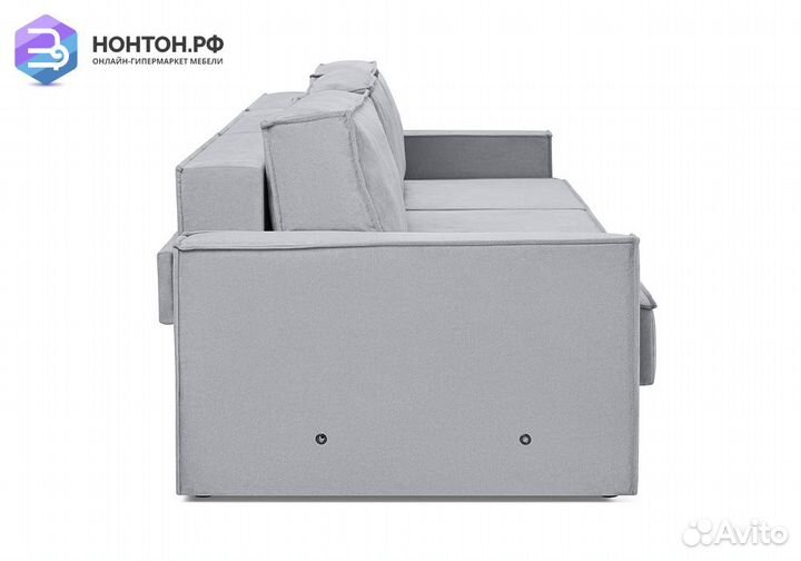 Диван еврокнижка трехместный Тревис серый