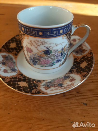 Чашка с блюдцем фарфор