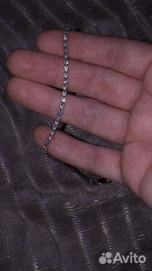 Золотой теннисный браслет