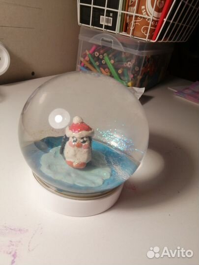 Снежный шар ручной работы