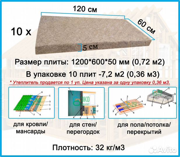 Натуральный утеплитель из льна для Дома и Бани