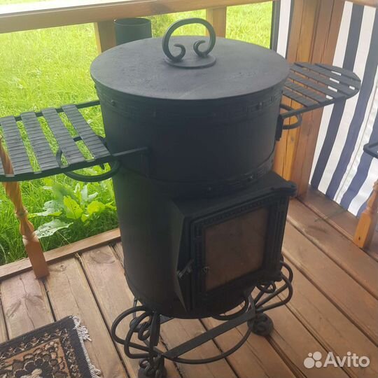 Мангал + печь для казана