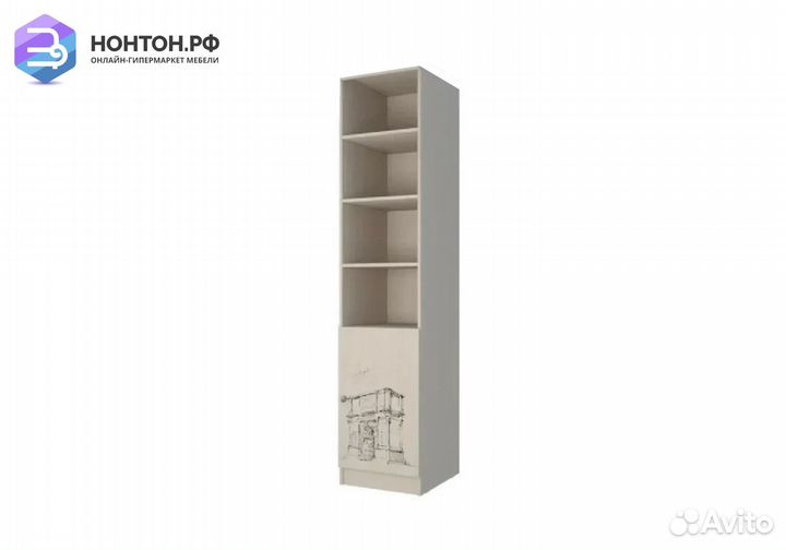 Стеллаж Мийа-3А ясень шимо светлый / фотопечать го