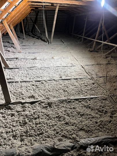 Утепление крыши эковата